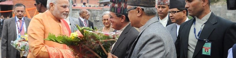 The Prime Minister, Shri Narendra Modi arrives at the Pashupatinath Temple, in Kathmandu, Nepal