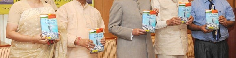 The Vice President, Shri Mohd. Hamid Ansari releasing a book entitled "21st Century South Asia", authored by Prof. Sanghamitra Sarkar, in New Delhi