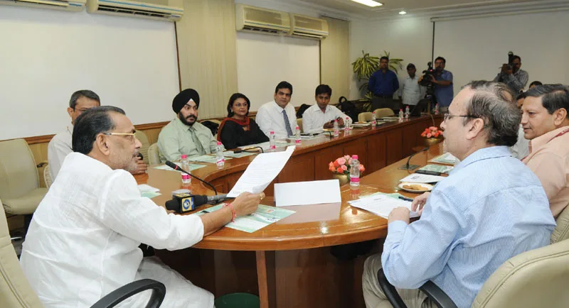 The Union Minister for Agriculture, Shri Radha Mohan Singh briefing the media...