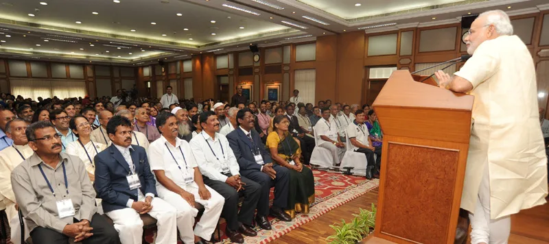 The Prime Minister, Shri Narendra Modi informal interaction with awardee…