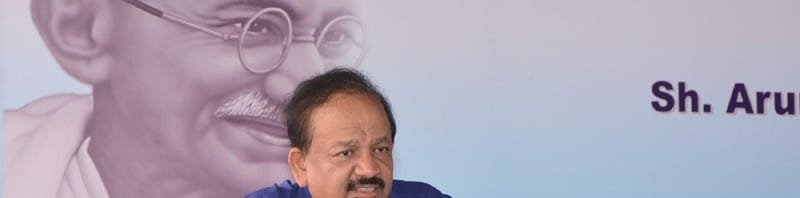 The Union Minister for Health and Family Welfare, Dr. Harsh Vardhan addressing...