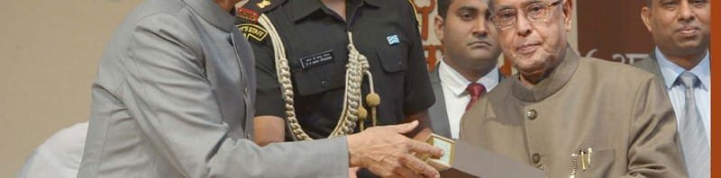 The President, Shri Pranab Mukherjee receiving the first copy of “Tulsi Smriti...