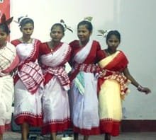 Tea tribe girls performing at cultural programme in Public Information Campaign...