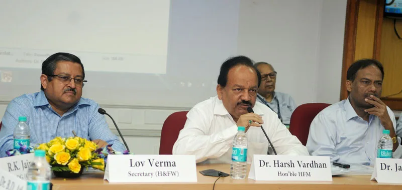 The Union Minister for Health and Family Welfare, Dr. Harsh Vardhan addressing…