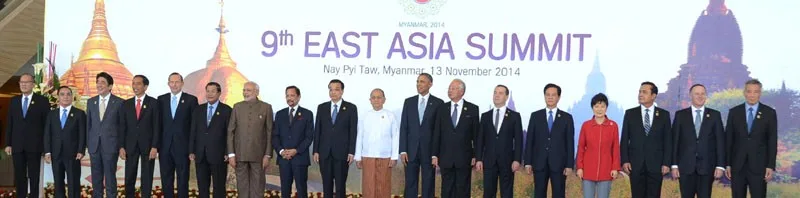 The Prime Minister, Shri Narendra Modi in a family Photo at the East Asia Summit,..