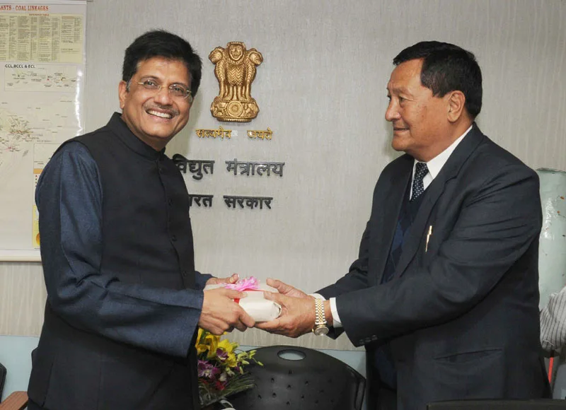 The Energy, Power and Labour Minister of Sikkim, Shri Dorjee Dazom Bhutia meeting..