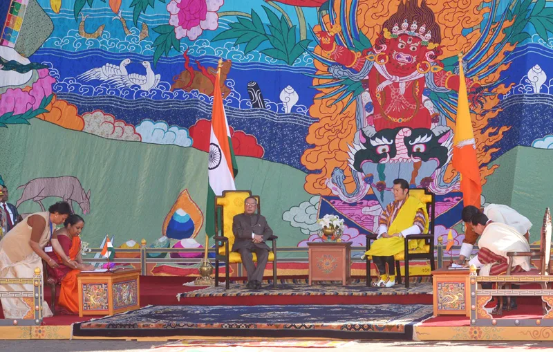 The President, Shri Pranab Mukherjee and the King of Bhutan, …