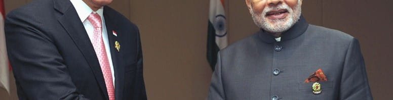 The Prime Minister, Shri Narendra Modi meeting the Prime Minister of Singapore,..