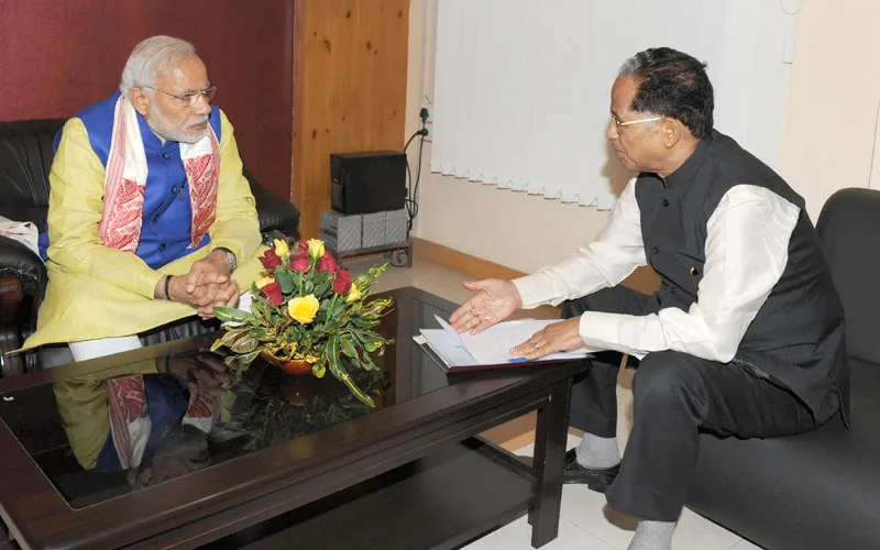 The Chief Minister of Assam, Shri Tarun Gogoi calling on the Prime Minister, …