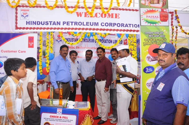 A stall put up by HPCL with demonstrations, at the Public information Campaign,…