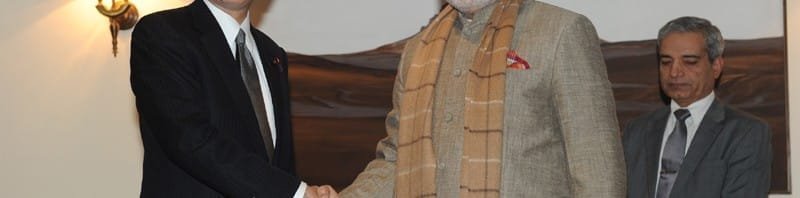 The Minister of Foreign Affairs of Japan, Mr. Fumio Kishida calling on ...