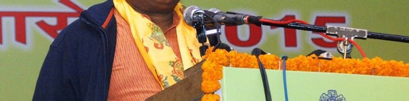 The Union Minister for Tribal Affairs, Shri Jual Oram addressing at a ..