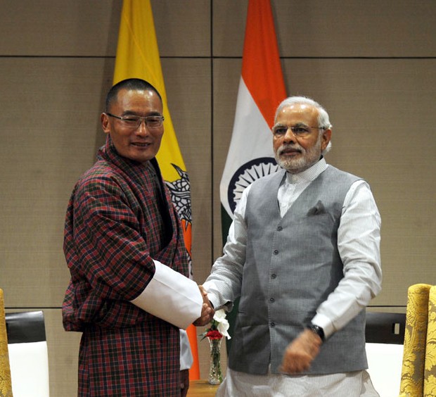 The Prime Minister, Shri Narendra Modi meeting the Prime Minister of Bhutan, ..