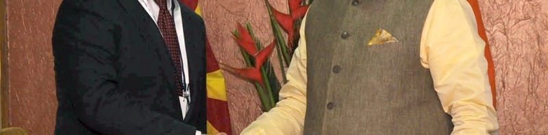 The Prime Minister, Shri Narendra Modi meeting the Prime Minister of Macedonia, ..
