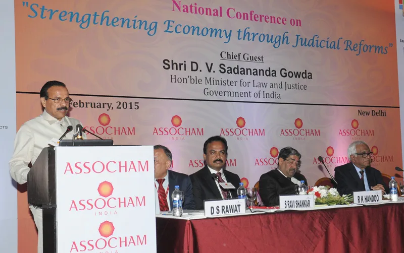 The Union Minister for Law & Justice, Shri D.V. Sadananda Gowda addressing at …