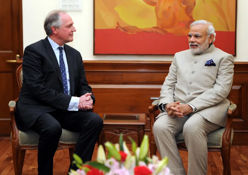 The Global CEO, Unilever, Mr. Paul Polman calls on the Prime Minister, Shri Narendra Modi, in New Delhi