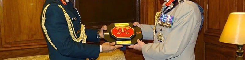 The Chief of Army Staff, General Dalbir Singh exchanging memento...