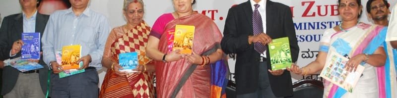 The Union Minister for Human Resource Development, Smt. Smriti Irani releasing a Book of ..