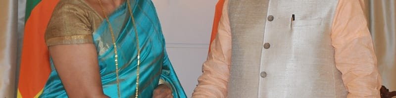 The former President of Sri Lanka, Mrs. Chandrika Kumaratunga meeting the...