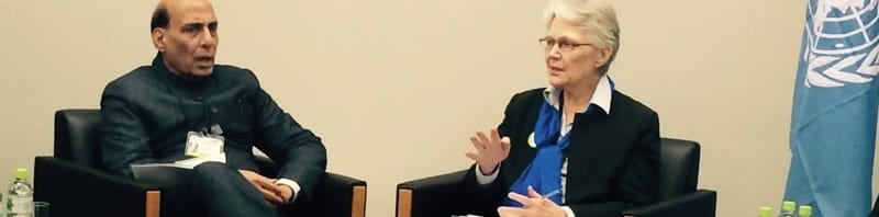 The Union Home Minister, Shri Rajnath Singh meeting the Special Representative of..