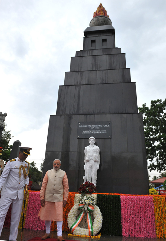 The Prime Minister, Shri Narendra Modi paid tributes to the martyrs of the Indian Peace ..