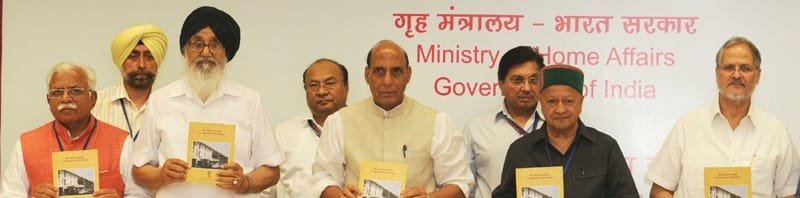 The Union Home Minister, Shri Rajnath Singh releasing the publication at..