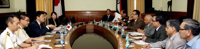 The Defence Secretary, Mr. R.K. Mathur and the Vice Minister of Defence for ..