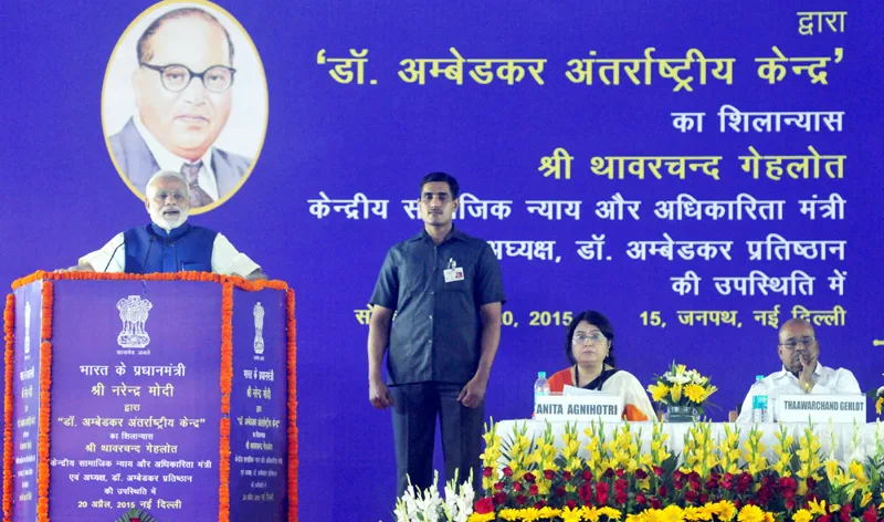 The Prime Minister, Shri Narendra Modi addressing at the Foundation Stone laying Ceremony of..