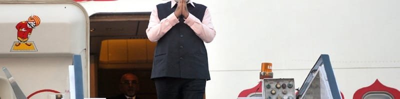 The Prime Minister, Shri Narendra Modi arrives after his three nation visit to France, Germany and Canada, in New Delhi