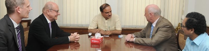 The Ambassador of Denmark to India, Mr. Frddy Svane meeting the..