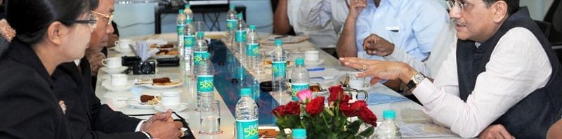 The Minister of Electric Power, Myanmar, Mr. U. Khin Maung Soe meeting the..