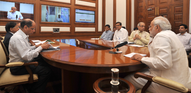 The Prime Minister, Shri Narendra Modi chairing his second interaction through..