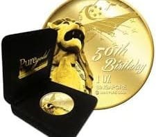 The Monetary Authority of Singapore releases commemorative coins to mark country's 50th anniversary