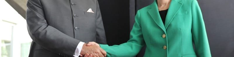 The Prime Minister, Shri Narendra Modi with the Director-General of UNESCO, Ms. Irina Bokova,..