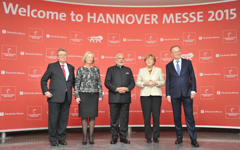 The Prime Minister, Shri Narendra Modi, the German Chancellor, Ms. Angela Merkel ..