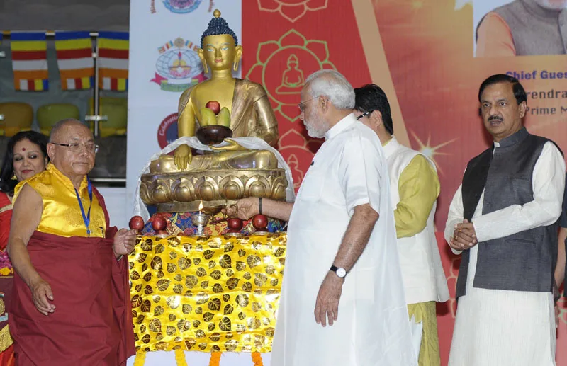 The Prime Minister, Shri Narendra Modi at the ‘International Buddha Poornima Diwas Celebrations 2015..