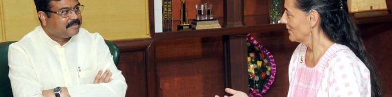 The Ambassador of Mexico to India, Mrs. Melba Maria Pria Olavarrieta meeting the..