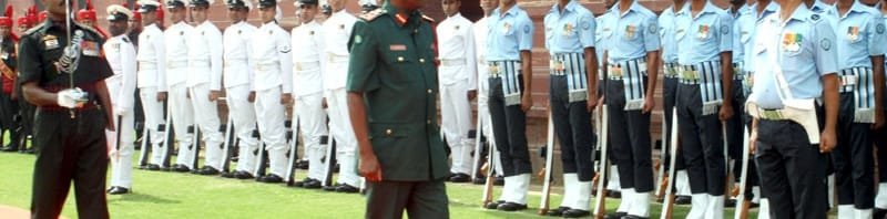 The Chief of Defence Forces, Tanzania, General Davis A. Mwamunyange inspecting the..