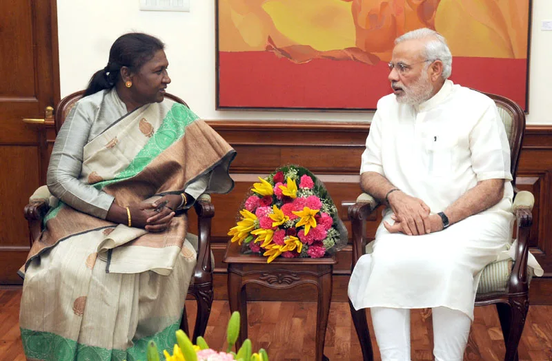 The Governor of Jharkhand, Ms. Draupadi Murmu calls on the Prime Minister, Shri Narendra Modi, in New Delhi