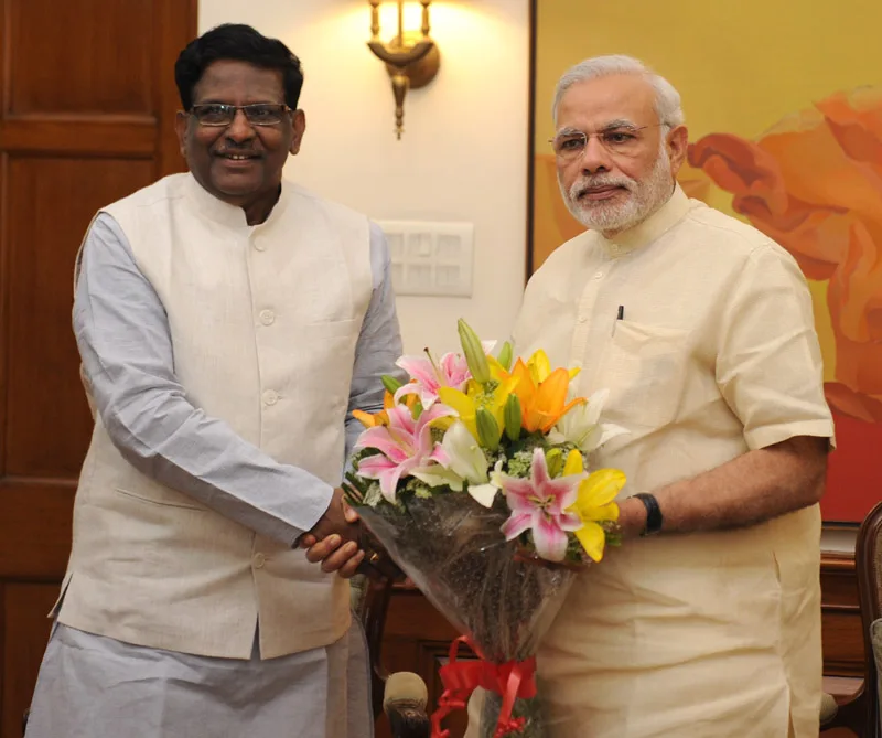 The Governor of Meghalaya, Shri V. Shanmuganathan calls on the Prime Minister,..