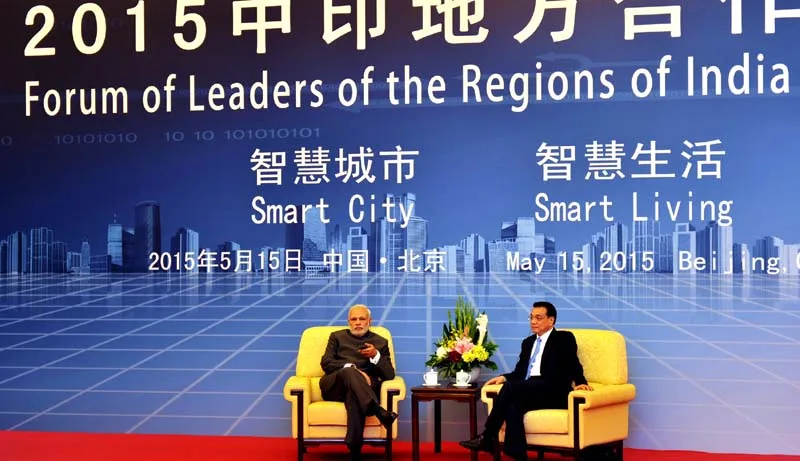 The Prime Minister, Shri Narendra Modi and the Chinese Premier, Mr. Li Keqiang at ..