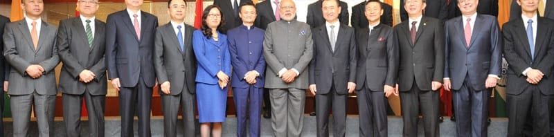 The Prime Minister, Shri Narendra Modi meets the Chinese CEOs, in Shanghai, China