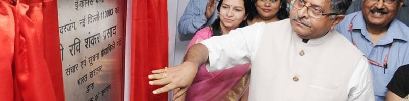 The Union Minister for Communications & Information Technology, Shri Ravi Shankar Prasad unveiling..