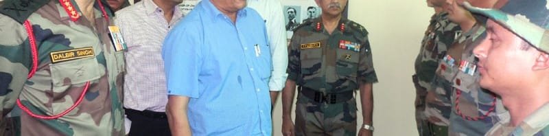 The Union Minister for Defence, Shri Manohar Parrikar interacting with the officers of..