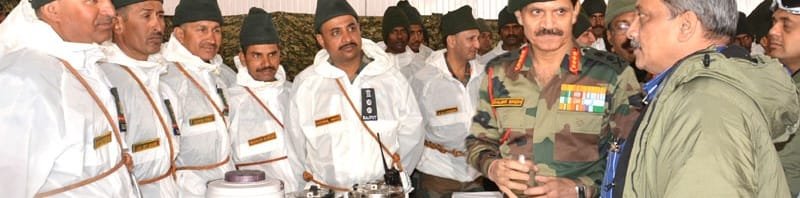 The Union Minister for Defence, Shri Manohar Parrikar interacting with the ..