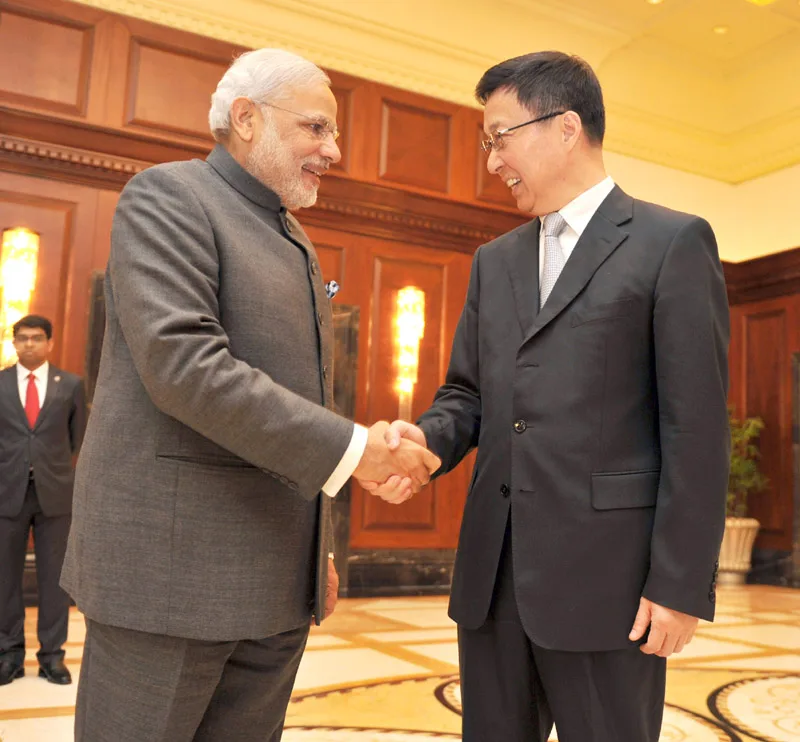 The Prime Minister, Shri Narendra Modi meeting the Shanghai CPC Secretary, Mr. Han Zheng, in Shanghai, China