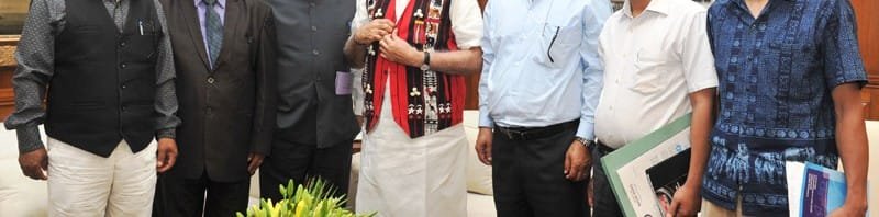A delegation from the “Naga Hoho” calls on the Prime Minister, Shri Narendra Modi, in New Delhi