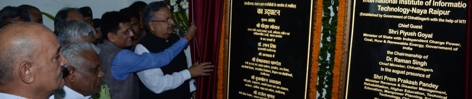 Union Minister for State for Power  inaugurates IIIT at Naya Raipur