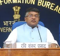 The Union Minister for Communications & Information Technology, Shri Ravi Shankar Prasad..