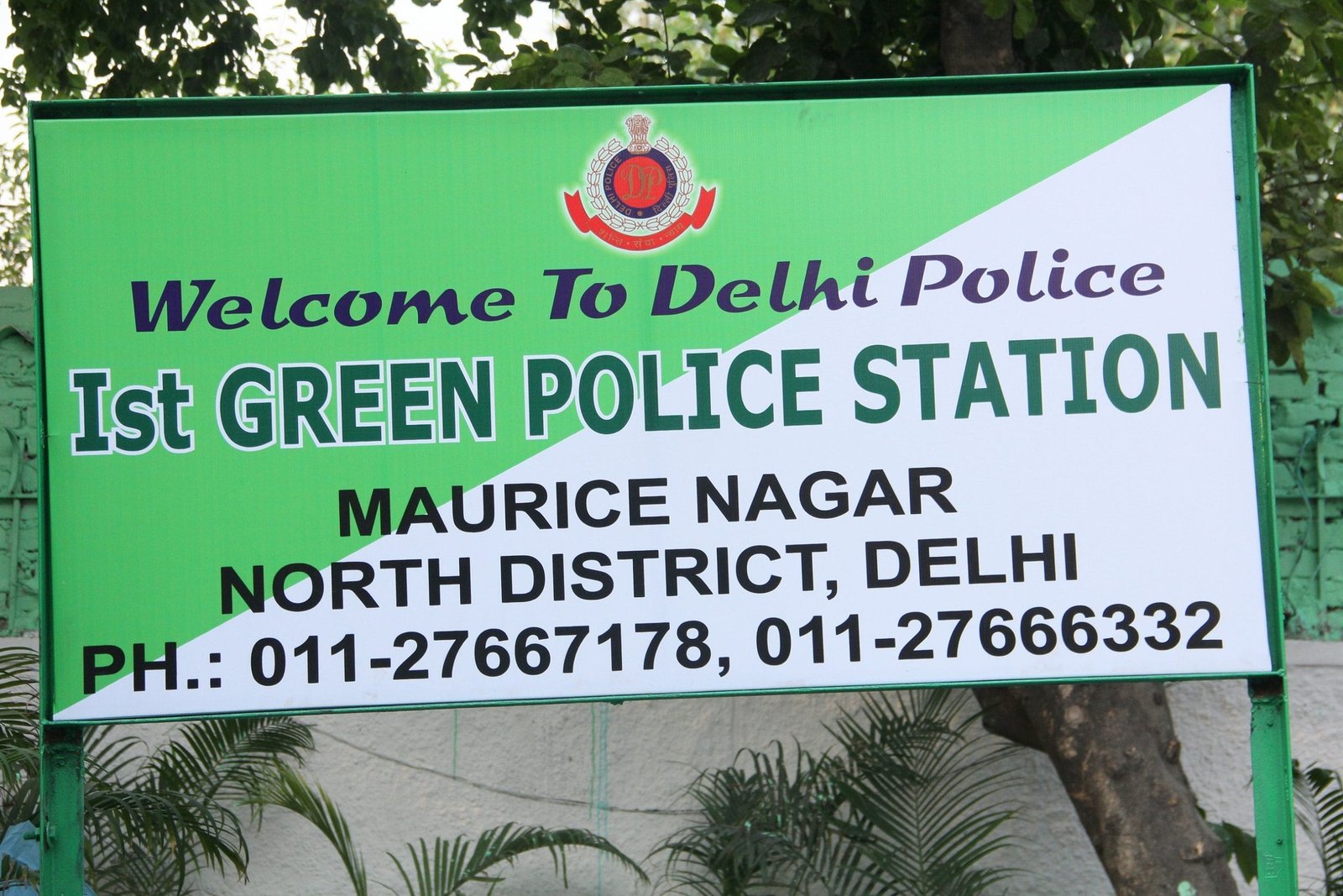 COMMISSIONER DELHI POLICE ,B S BASSI INAUGRATES DELHI POLICE FIRST GREEN ..